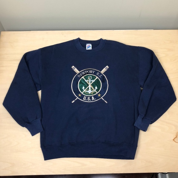 Jerzees Other - VTG Newport RI Jerzees Super Sweat Sz Large USA